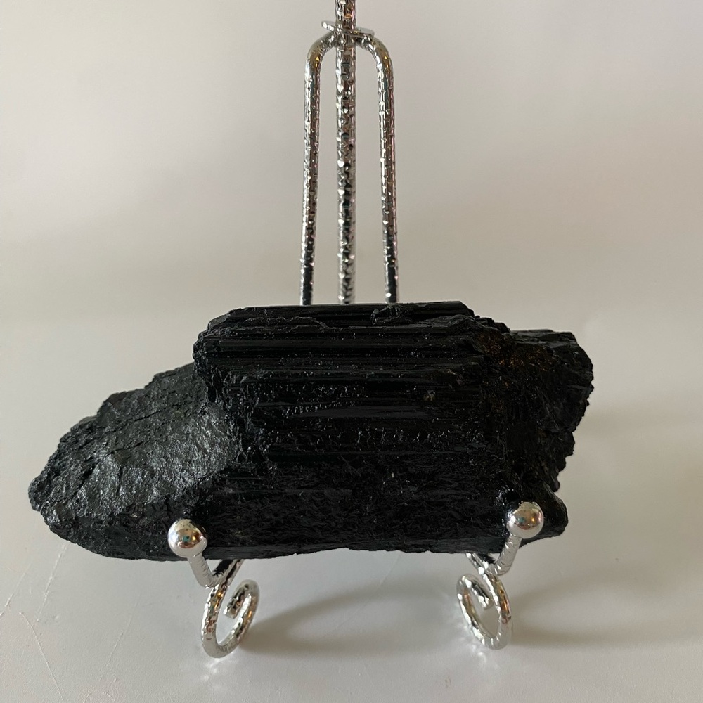Black Tourmaline Crystal on Stand